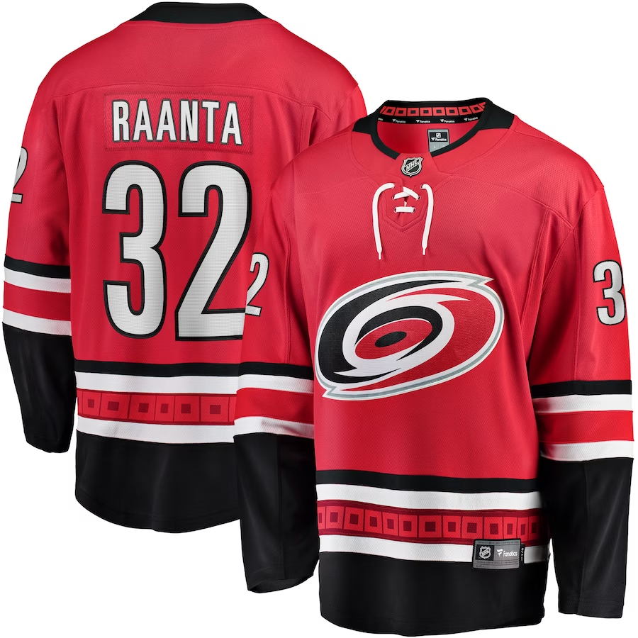 Men's Carolina Hurricanes Antti Raanta #32 Red Jersey